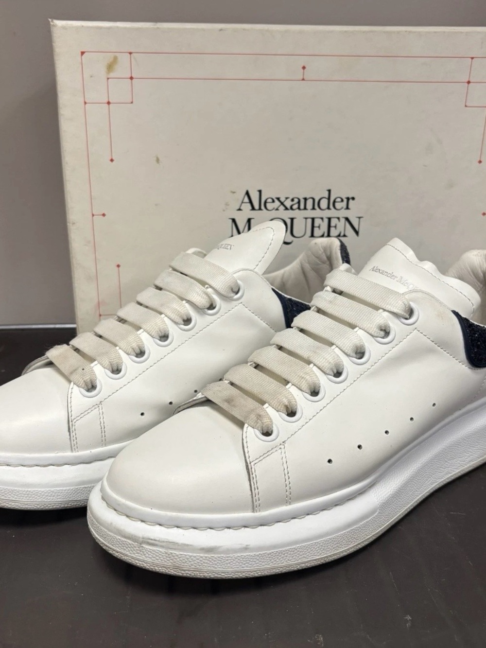 Alexander McQueen sneakers navy glitter sz 40